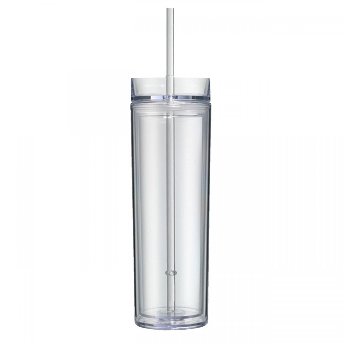 Clear 16 Oz Bpa Free Skinny Acrylic Tumbler Double Wall With 4372