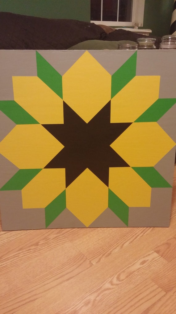 Items similar to 2 x 2 Hand Painted Sunflower Barn Quilt on Etsy