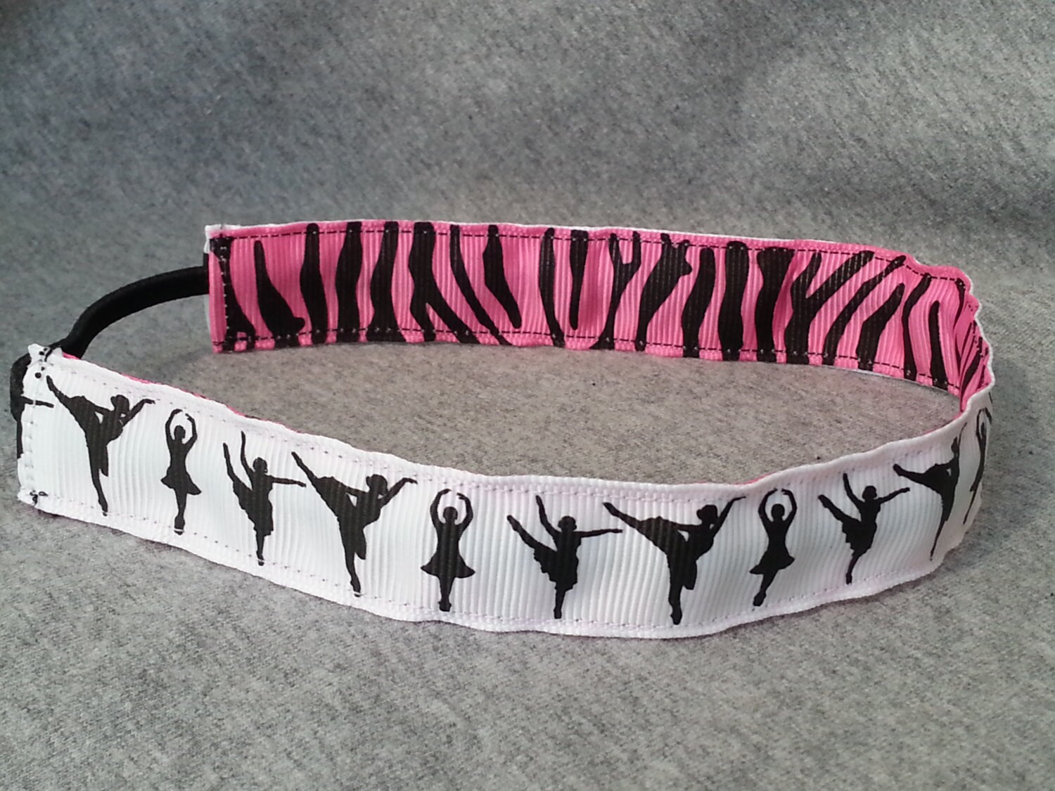Stretch Reversible Headband Dancer Ballet Ribbon by MissyMooForYou