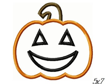 Jack-O-Lantern Applique Halloween Embroidery Design -INSTANT DOWNLOAD-