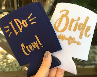 Bachelorette Party | Bachelorette Favors | Can Coolers | Bachelorette Party Favors | Bridesmaid Gift | I Do Crew - Drink Holder, Bride Gift