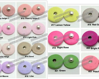 10sets Solid fabric covered snap Fasteners Invisible Poppers metal Button Press Studs Clothes Sewing 11mm 13mm 16mm 18mm 21mm 23mm 25mm New