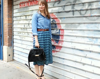 Vintage striped skirt,size L ( 12)
