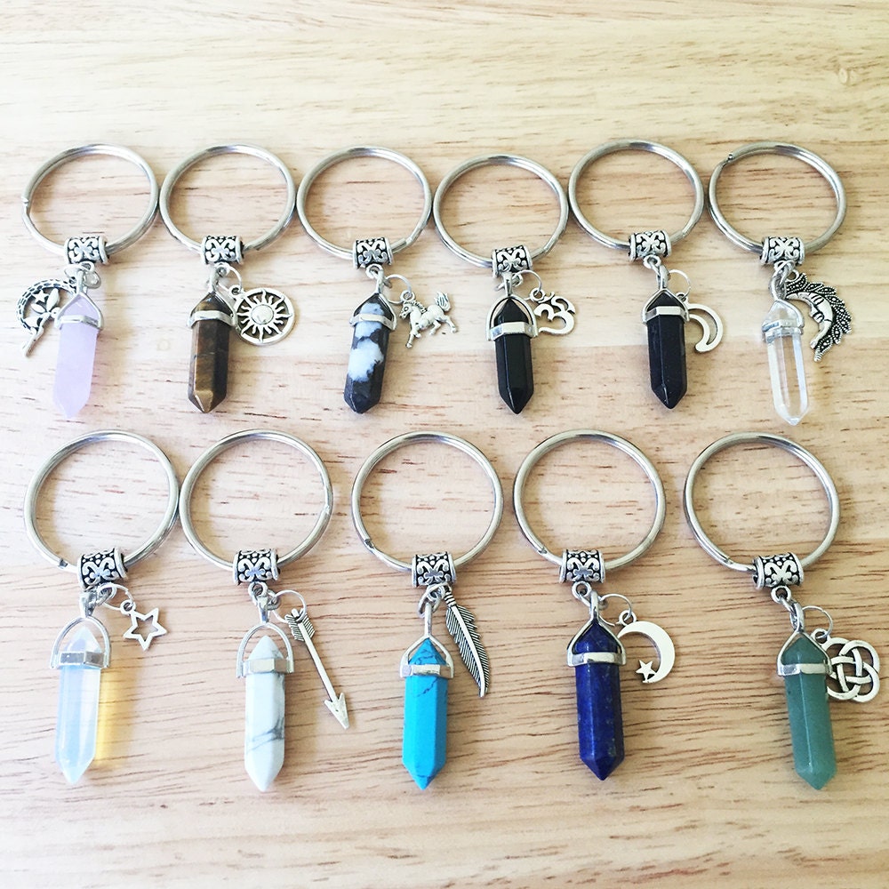 Crystal Keychain/ Crystal Key Chain with Charm/ Crystal Charm
