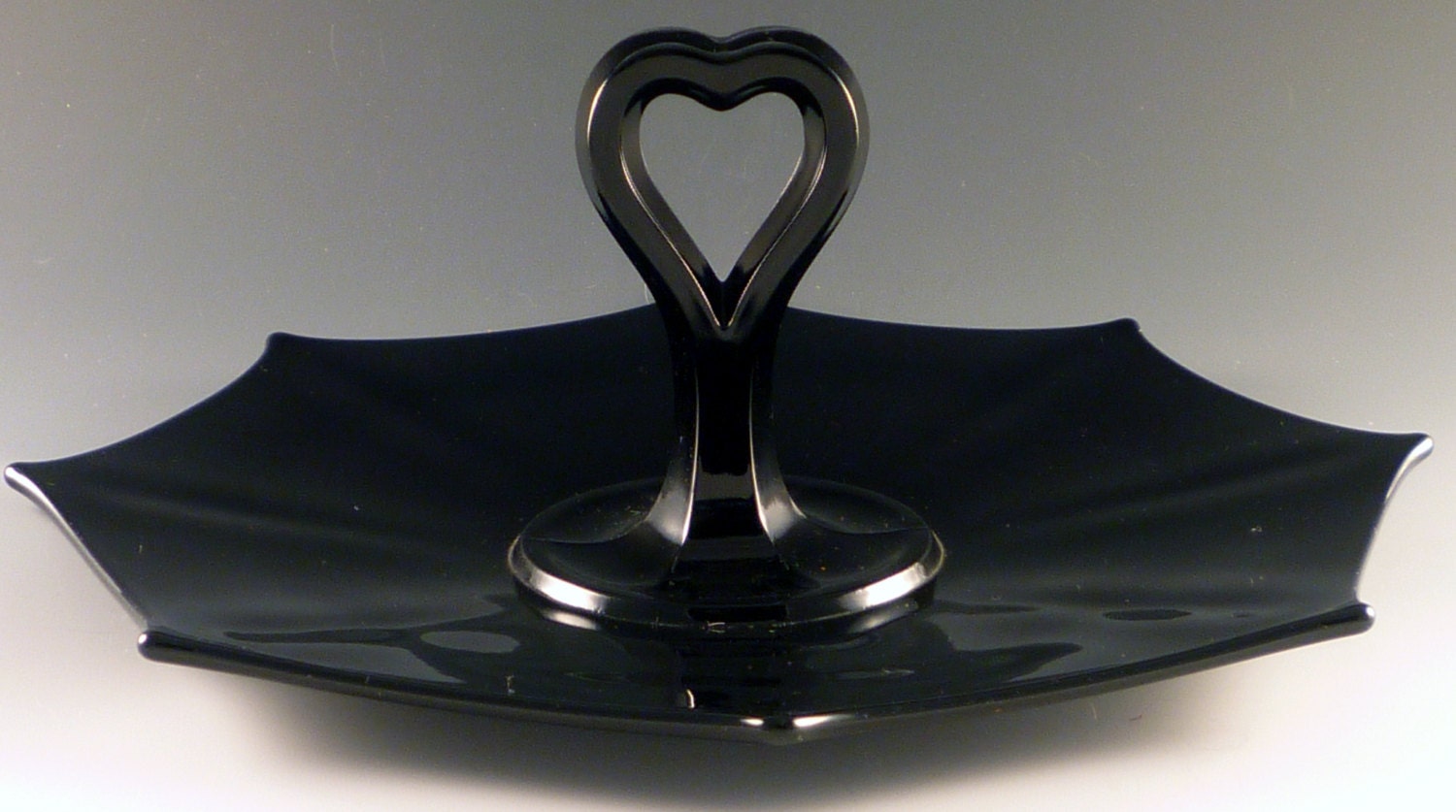 imperial molly black depression glass center handled server imperial molly black depression glass center handled server
