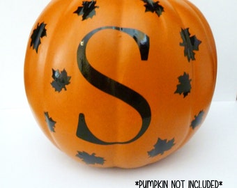 Personalized Pumpkin Decal, Monogram Pumpkin Decal, Halloween Vinyl Decal,Halloween Pumpkin Decal,Halloween Decor,Pumpkin Sticker,Fall Decor