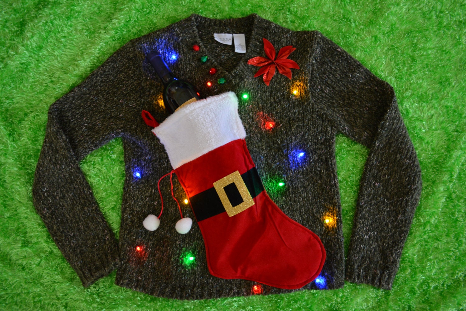 christmas sweater with drink holder