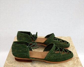 Green sandals | Etsy
