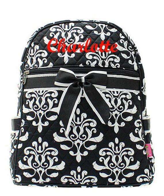 black monogram backpack