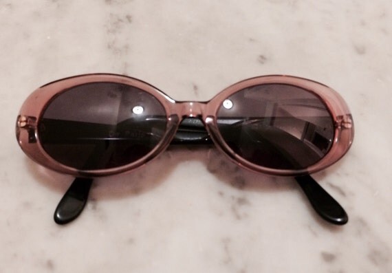 90s Clueless Style Pink Oval Cat Eye Sunglasses By Princegoods 