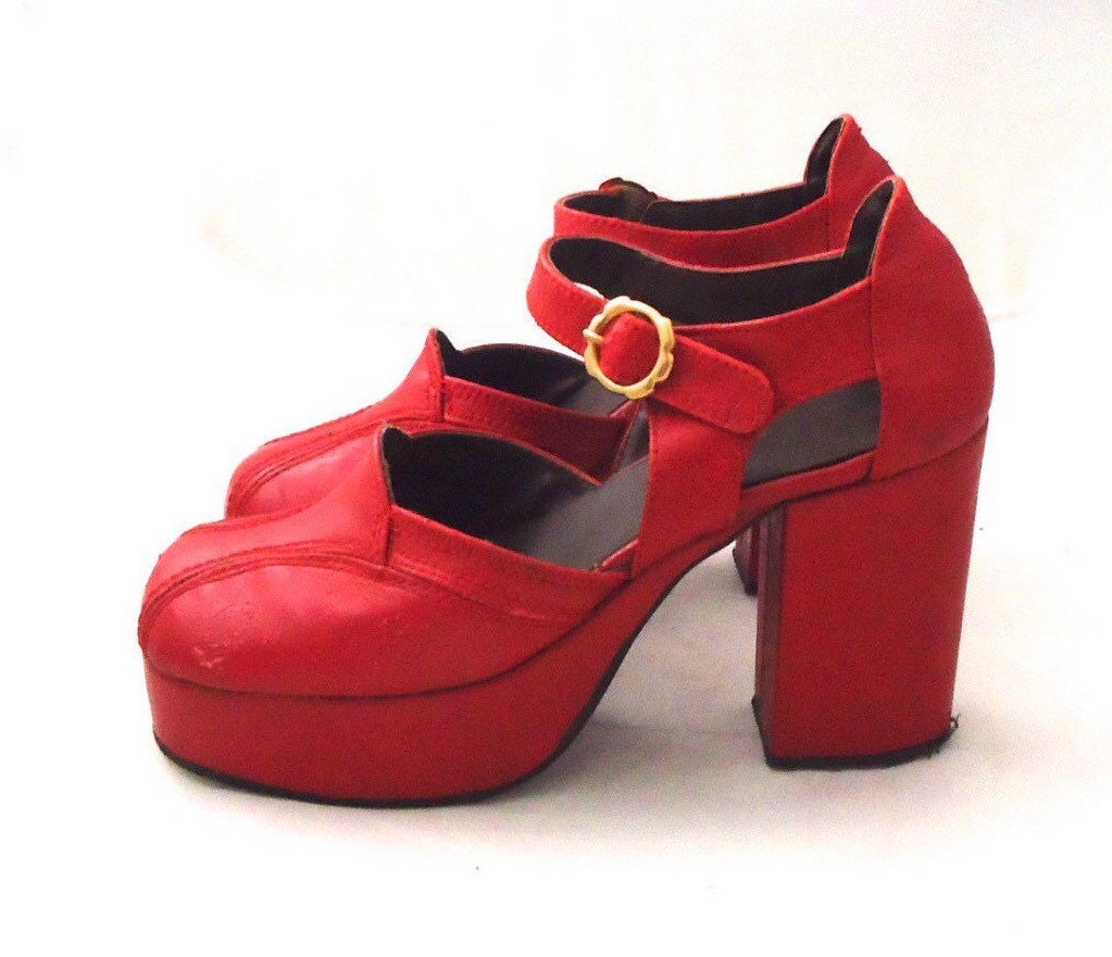 platform mary janes red