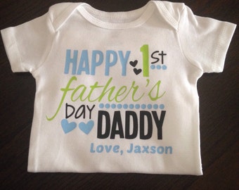 first fathers day shirt and onesie