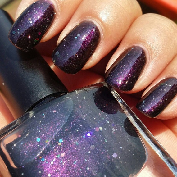 Eggplant CircusSingle Ladies Indie Nail Polish Black Jelly
