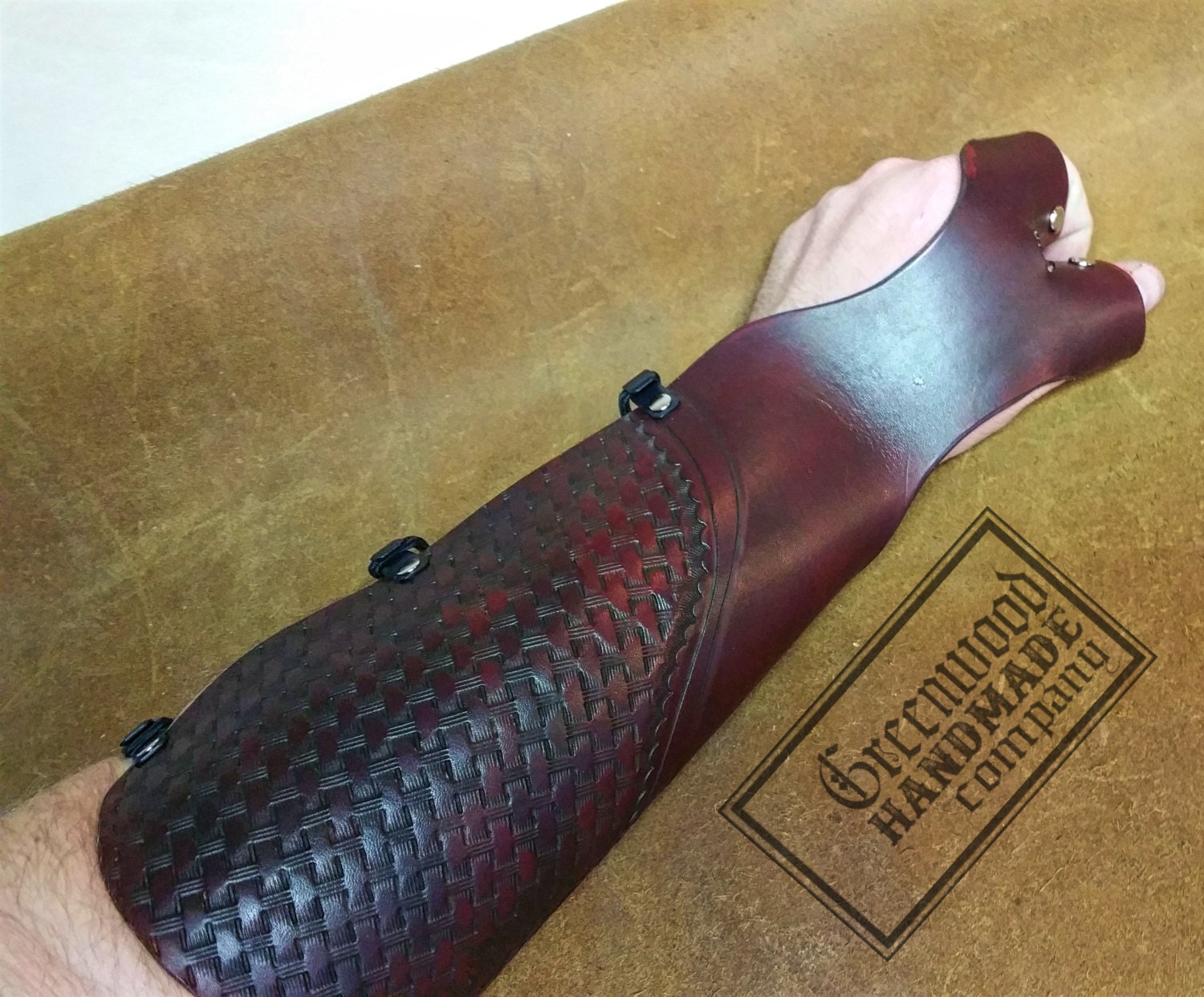 Full Length Arm guard / Bow Hand Glove Combo Archery Arm