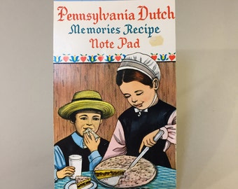 PENNSYLVANIA DUTCH notebook, vintage Pennsylvania Dutch keepsake, recipe notebook, vintage notebook, Pennsylvania Dutch recipes, ephemera