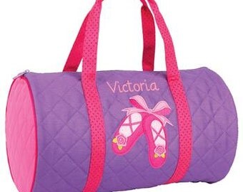 Personalized Ballet Dance Duffle Bag-Personalized Ballet Shoes Dance Bag, Girl's Dance Bag