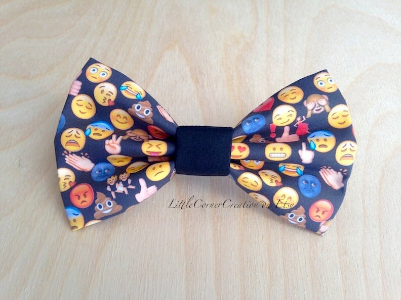 Adjustable Bow Tie Emoji Hair Bow Emoji Bow Tie Wedding Bow