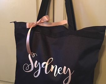 Personalized tote monogrammed tote monogrammed bag personalized bag bridesmaid bag bridal totes