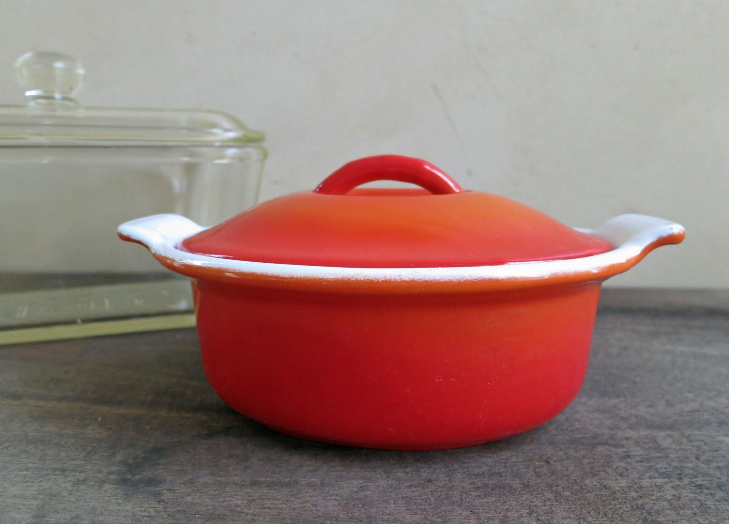 Descoware Belgium Cast Iron Flame Orange Small by MinniesFlea
