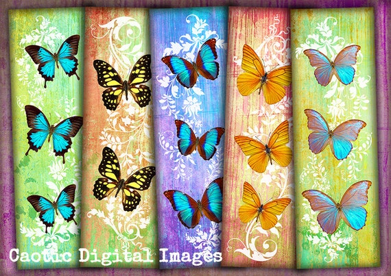 BUTTERFLY bookmark printable digital by CaoticDigitalImages