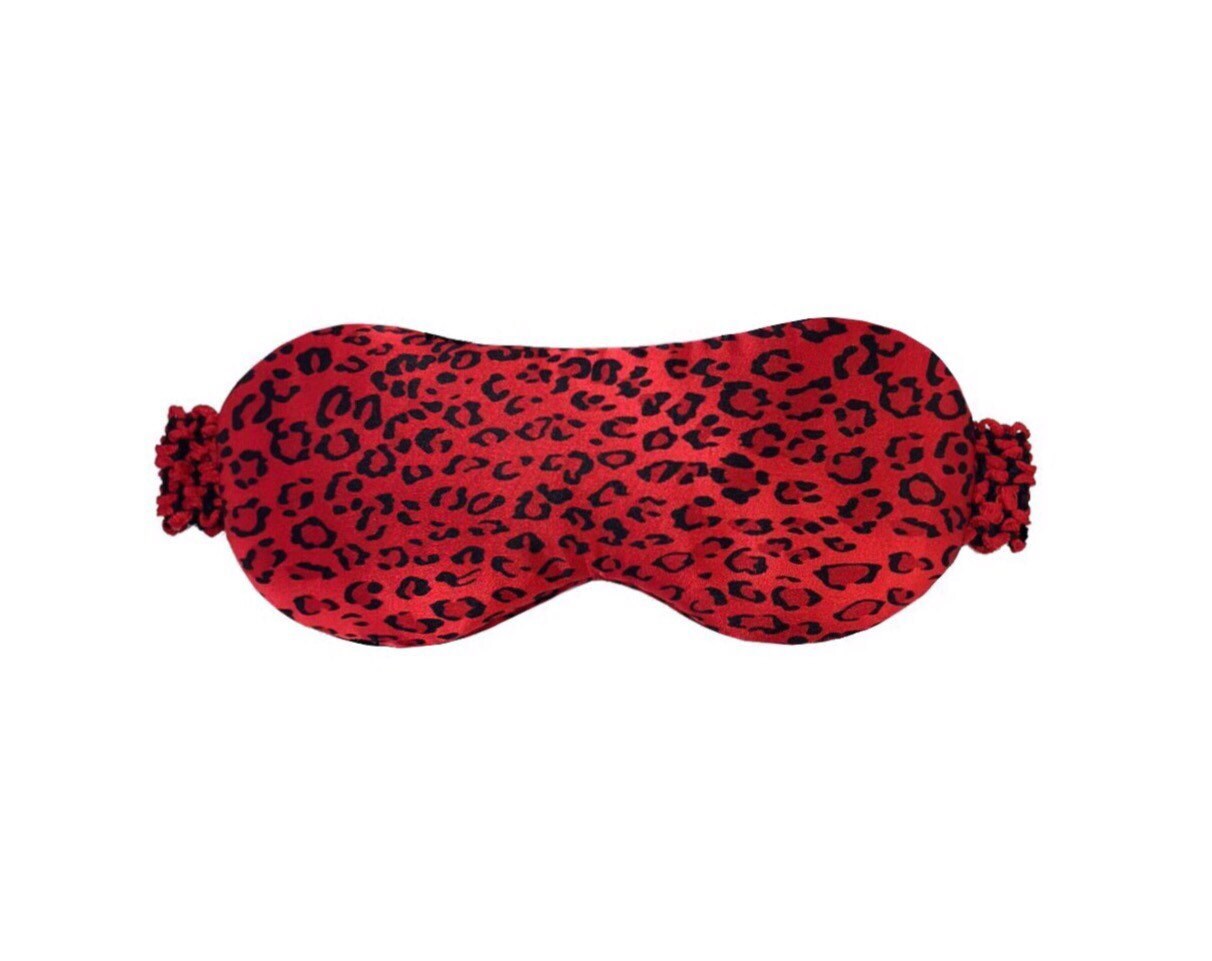 Red Leopard Sleep Mask Leopard Eye Mask Animal Print Eye