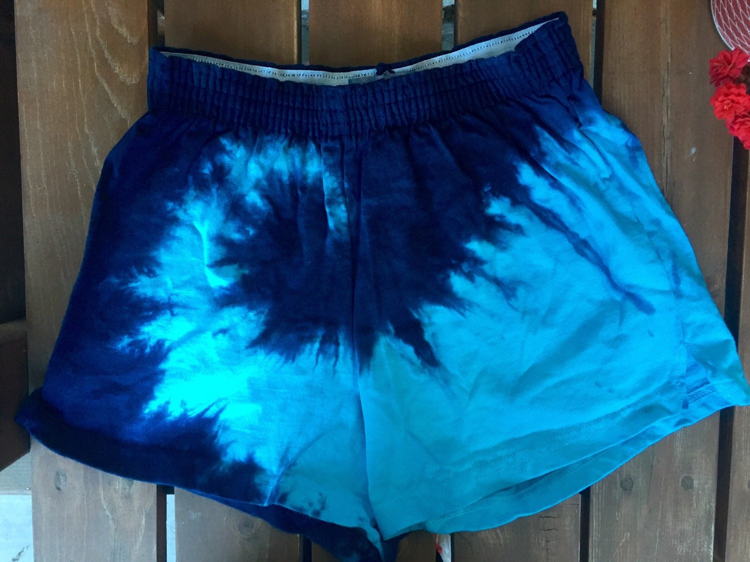 Ocean Tie dye short shorts festival or rave clothing by BadAcid