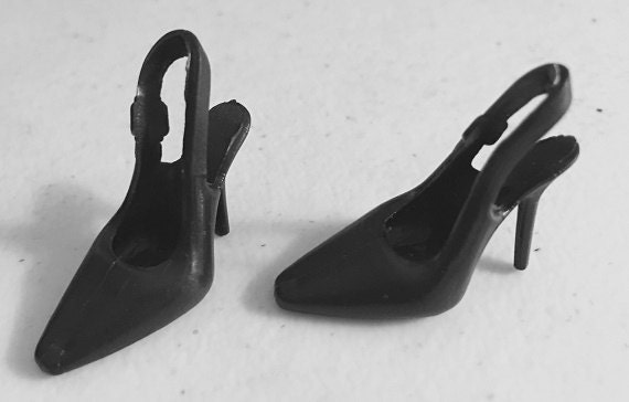 New Black Sling Pump Barbie shoes 10 pair 20 pieces by MartianMist