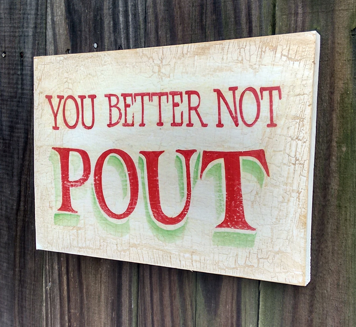 You better not pout sign Christmas sign by GeorgesSignArt