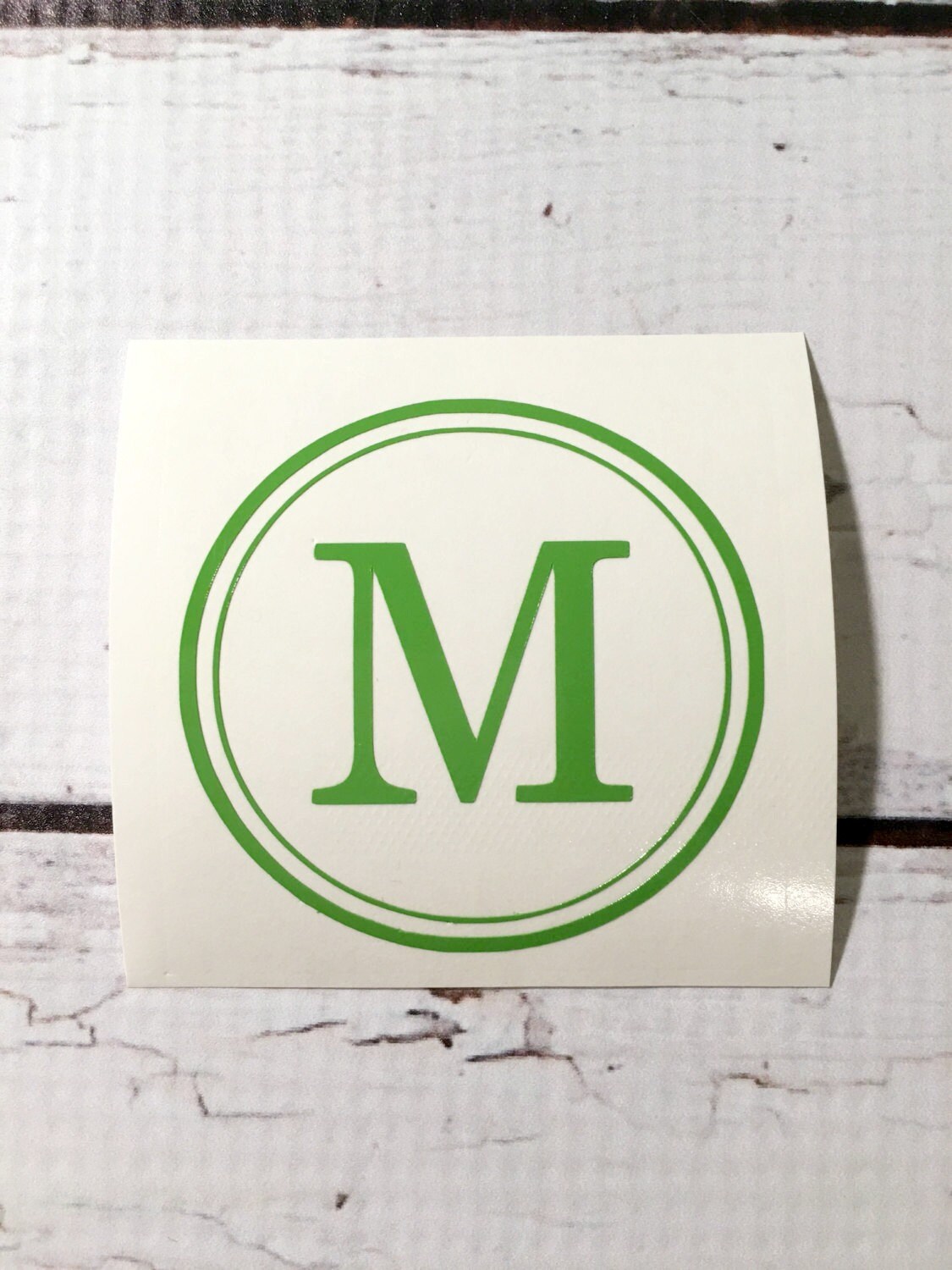 Vinyl Monogram One Initial Decal Single Letter Vinyl Decal