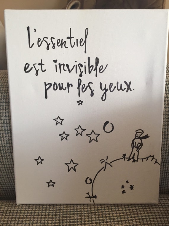 Items similar to Le petit prince quote on canvas on Etsy