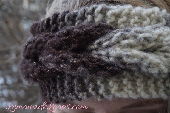 Knit Pattern Diana Headband Earwarmer Beginner Level in 4 ...