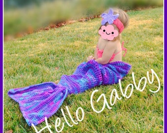 Mermaid Tail Pattern ALL SIZEs CROCHET PATTERN for Crochet Mermaid Tail Blanket Plantern, Tutorial Crochet Pattern, Birthdat Photo Prop