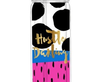 Hustle Darling Water Bottle, Plexus swag, Plexus, water, bottle, gold, pink, white, Etsy, it works, boss babe, younque