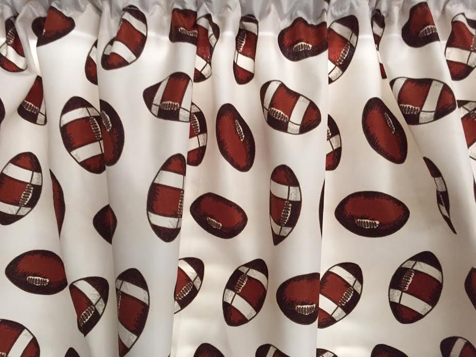 Football Sports Theme Window Valance 64 Inches Wide