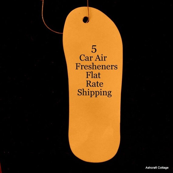 5 Flip Flop Car Air Fresheners Peach Color Pick by AshcraftCottage