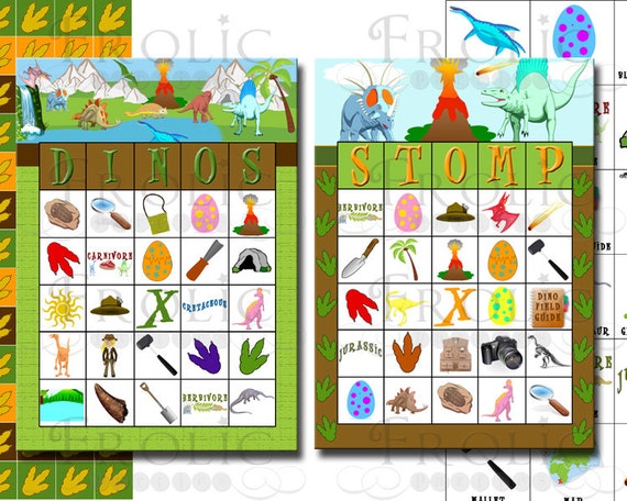 dinosaur bingo game printable