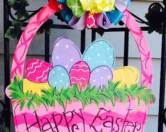 Easter basket door hanger, easter door hanger, easter decoration