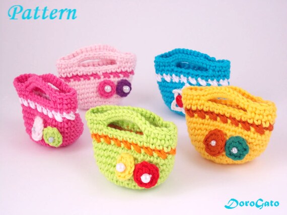 Crochet mini tote bag Pattern, easy crochet pattern, Tutorial crochet ...
