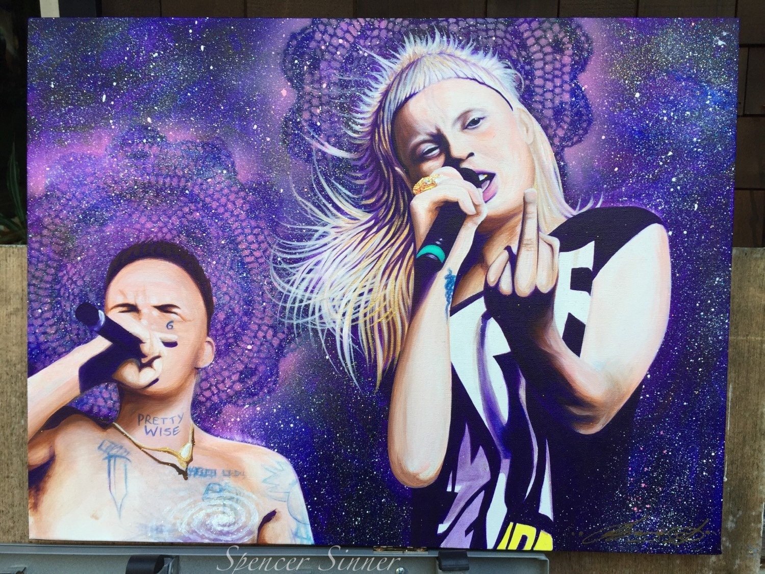 Giclee Canvas Print Die Antwoord Fan art 2016