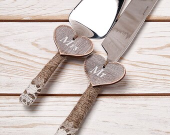 Personalized Cake Serving Set Server Cutting Rustic Knife Wedding Engraved Personalized Cake Serving Set Server Cutting Rustic Knife Wedding Engraved