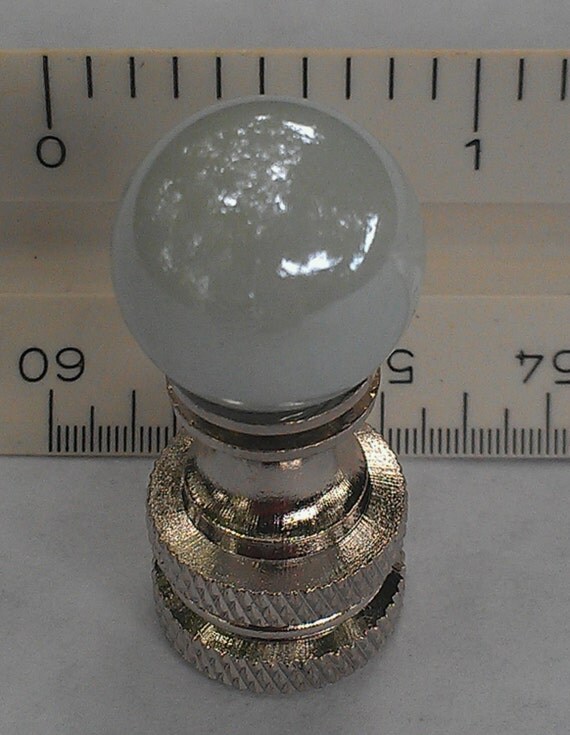 Small Lamp Finial Pearl White Glass Marble Finial Custom