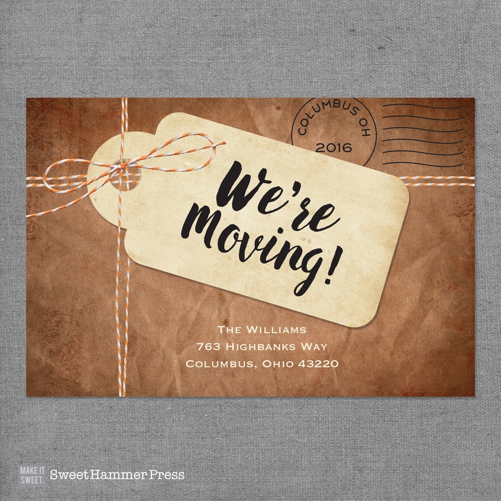 Moving Announcement We Moved Cards I'm Moving Card Moving