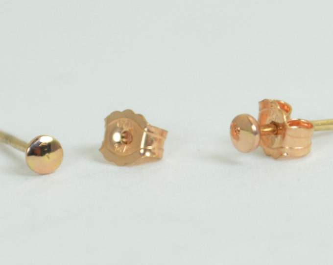 Tiny Rose Gold Earrings, Dot Earrings, Rose Gold Earrings,14k Gold Filled Earrings,Simple Gold Earrings,Rose Stud Earrings,Everyday Earrings