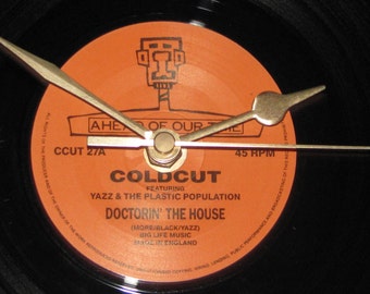 Coldcut doctorin' the house 7" vinyl record clock