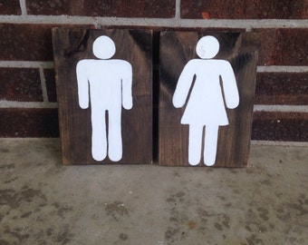 Bathroom Signs Male Female female gender sign | etsy Bathroom Signs Male Female female gender sign | etsy