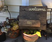 Items similar to Welcome (3D) Wood Planter Box - for Succulents ...