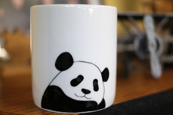 Hand painted animal mug cup Cute mug cup Panda Bear mug