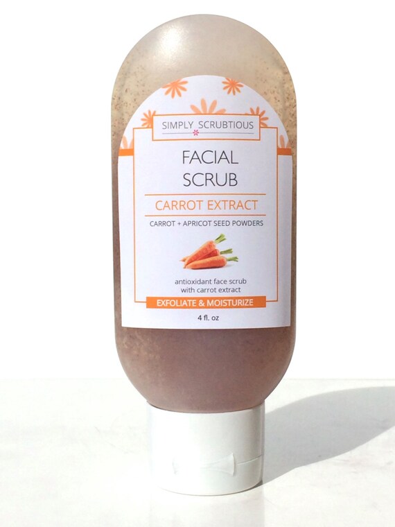 CARROT EXTRACT Facial Scrub Face by on Etsy