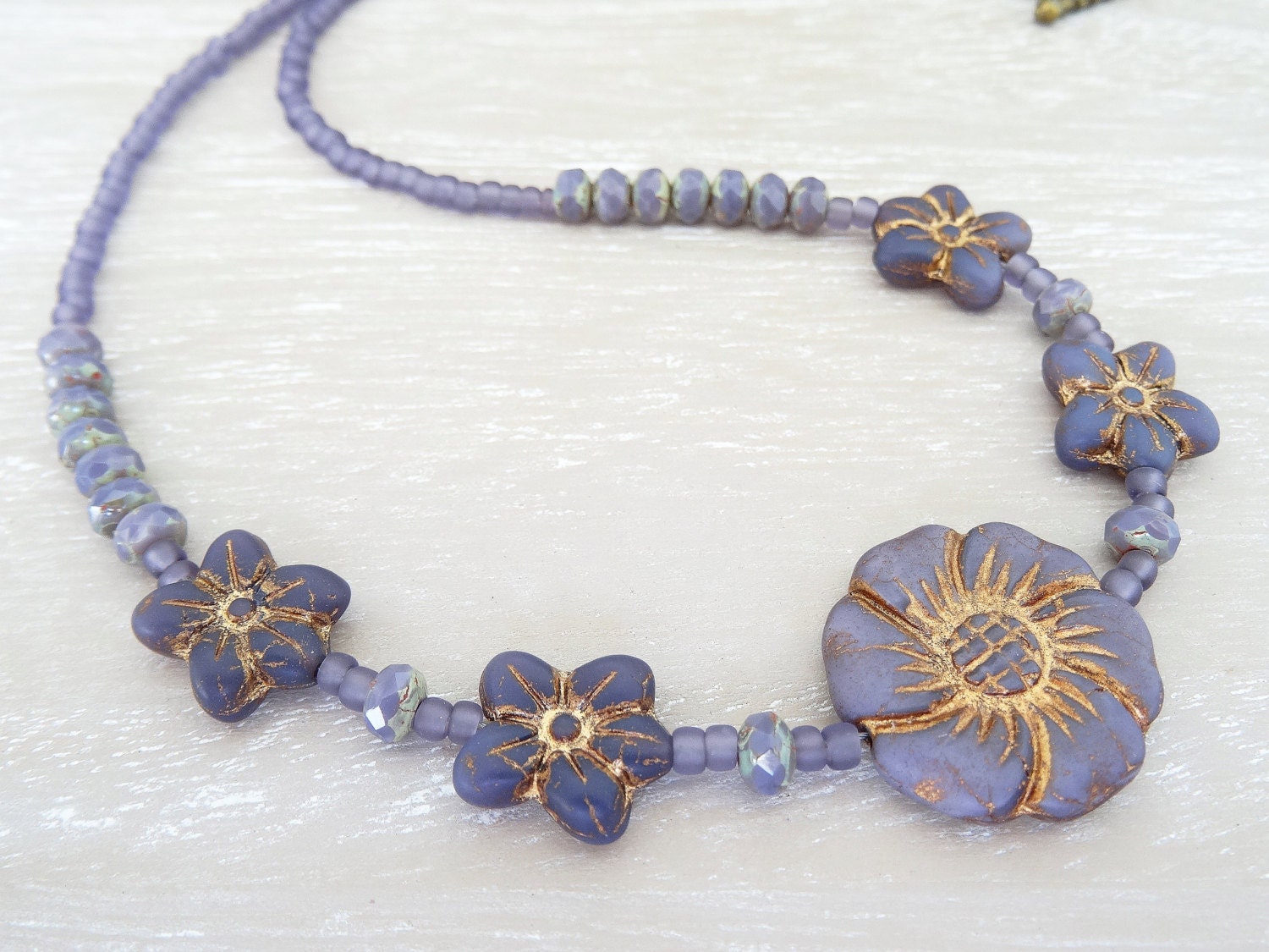 Daisy Necklace Flower Necklace Floral Necklace Pansy