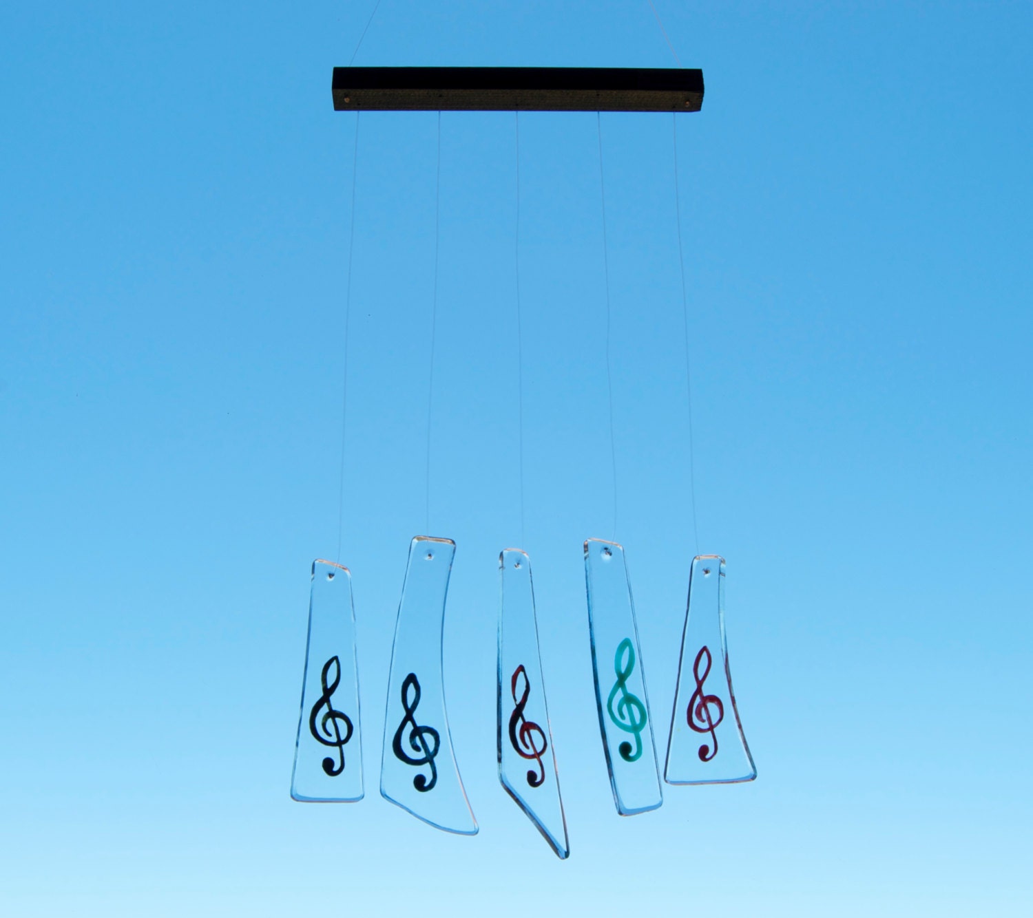 Treble Clef Wind Chimes Bell Wall Hanging Glass Treble Clef Wind Chimes Bell Wall Hanging Glass Music Musicians Musical Notes